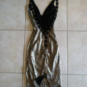 Vintage gold Lemme designer dress